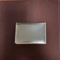万双　コードバン　定期入れ　ネイビー