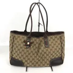 GUCCI グッチ GGキャンバス トートバッグ シェリー リボン レディース