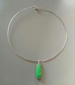 【美品】翡翠 シルバーペンダントトップ