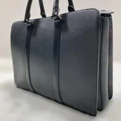 美品 ポールスミス ビジネスバッグ A4可 レザー本革 マルチストライプ 黒