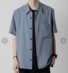 アタッチメントレギュラーカラーシャツブルー