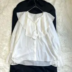 ✨未使用品✨スローブ イエナ コットンシルクラッフルブラウス 23aw