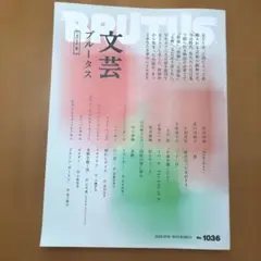BRUTUS 1036 文芸