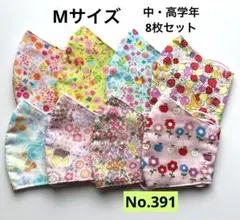 子供用花柄マスクセット　キッズマスク　給食マスク　子供マスク　女の子　立体マスク