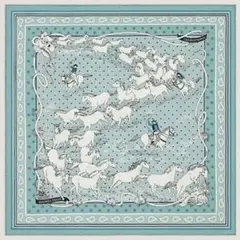 新品 HERMES カレ55 野生馬Ⅱ バンダナ