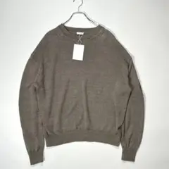 新品 crepuscule クルーネック リネンニット カットソー グレー 1