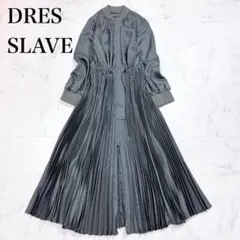 〇DRESSLAVE MA-1 プリーツワンピース ロング ジップアップ 38