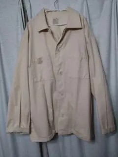 無印良品 カポック混 シャツジャケット ベージュ L