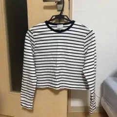 グリーンレーベルリラクシング　ボーダー　長袖 クロップドTシャツ　美品