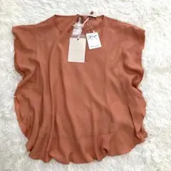 新品タグ付 マックスマーラ i BLUSE シルク混 フリル ブラウス 40