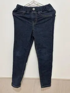 【美品】GU スキニーパンツ 110 ダークブルー
