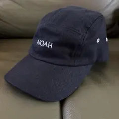 NOAH ネイビーキャップ レザー調バックストラップ