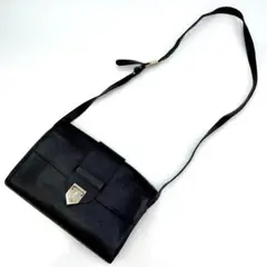 イヴサンローラン ヴィンテージ YSL ショルダーバッグ レザー ブラック