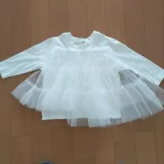 ホワイト フリル付きLOWRYS　FARM トップス 100cm~