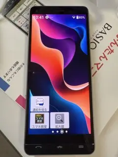 【SIMロック解除済・ほぼ未使用】BASIO4 スマートフォン シルバー