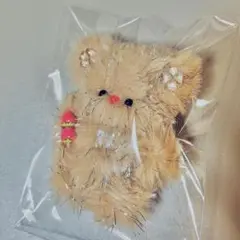 モールドール キラキラ ラメ入りベージュ系 くま