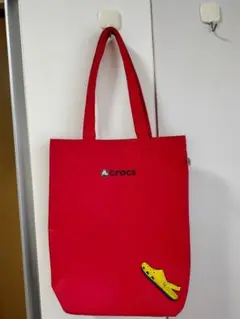 crocs 赤 トートバッグ