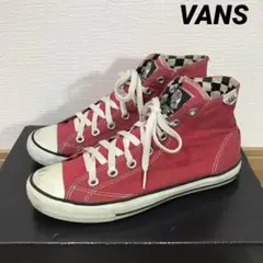 VANS バンズ ハイカット レッド スニーカー キャンバス シューズ 靴 赤