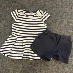 値下げ‼︎petit main 100サイボーダーセットアップ