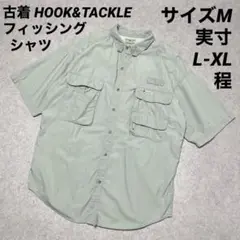 古着 HOOK&TACKLE OUTFITTERS フィッシングシャツ M
