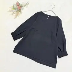 コンフィークチュール イトキン 【M】 ブラウス 五分袖 きれいめ オフィス 黒