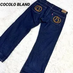 COCOLO BRANDココロブランド　バック刺繍ロゴ　日本製　32 デニム COCOLO BRANDココロブランド バック刺繍ロゴ 日本製 32 デニム