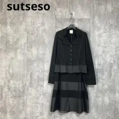 【sutseso】　スカートセットアップ　スーツ　ジャケット　スカート　42
