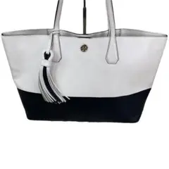 【美品】TORYBURCH トリーバーチ レザートートバッグ A4 バイカラー