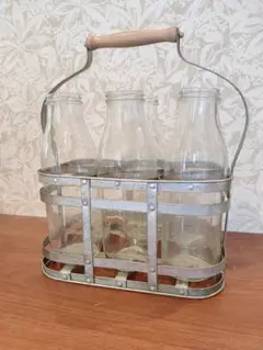 ヴィンテージ　ボトルラック　ボトルキャリー