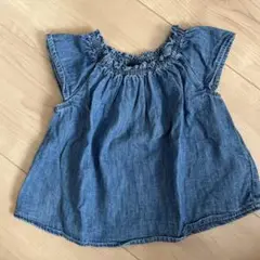 GAP デニムフリルトップス 6-12ヶ月