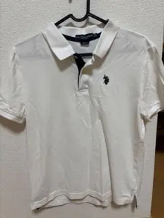 【U.S. POLO ASSN.】ホワイトポロシャツ XL(14-16)