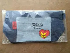 Kiehl's デニムポーチ ハートデザイン　キールズノベルティポーチ