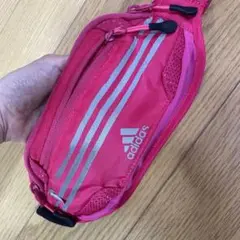 adidas ピンク ウエストポーチ ランニング