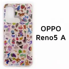 OPPO Reno5 A クリア クマ 犬猫 おもちゃ カバー