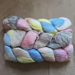 【新品未使用】シルク100%　毛糸　3本　300g　編み物　手芸　グラデーション