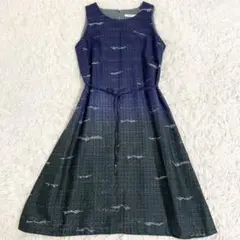 美品 パラスパレス IJEP 鎌倉 リネンワンピース 抜染　グラデーション