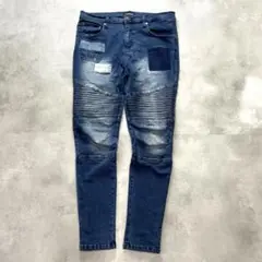 美品 XLサイズ SOMEDIFF デニムパンツ ジーンズ 切替 ストレッチ