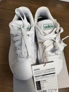 adidas ADVANCOURT K ホワイト/グリーン 17