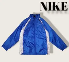 【NIKE】ナイロンジャケット ワンポイント刺繍ロゴ トリコカラー Mサイズ