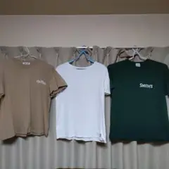 Tシャツ 3枚セット ベージュ ホワイト グリーン
