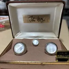 John Weitz パール装飾 ネクタイピンセット？