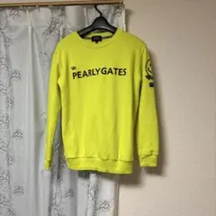 PEARLY GATES ０　蛍光イエロー スウェット