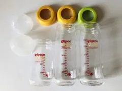 ピジョンガラス製哺乳瓶　母乳実感　3本まとめ売り　240ml×2、160ml×1