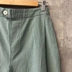 NORTHERN TRUCK 緑色ストライプカジュアルパンツ M