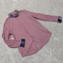ハイドロゲン　HYDROGEN　シャツ　長袖　ストライプ柄　総柄　XL