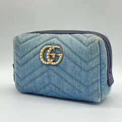 ✨美品✨GUCCI グッチ デニム キルティング メイクポーチ バニティ