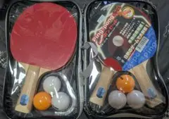 卓球ラケットセット（赤、黒）