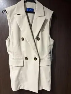 LA JOCONDE ベージュ ダブルブレスト ベスト