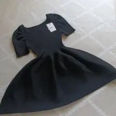 新品★GRL ブラック ミニワンピース M