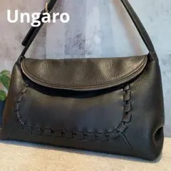 【美品】 Ungaro ウンガロ ショルダーバッグ ブラック 黒 レザー
